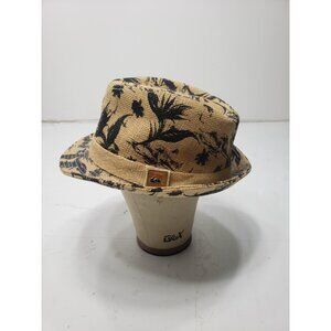 Quicksilver Men’s Floral Pattern Straw Fedora 59cm Style TQMHA151 Made In China